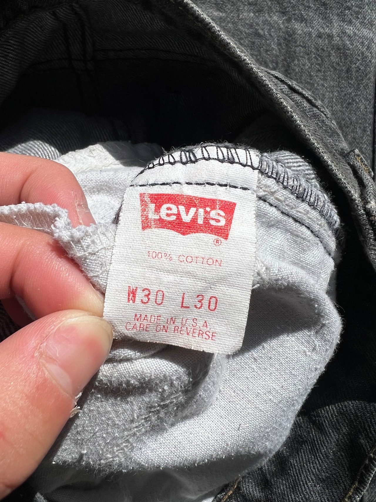 1980s Yarn Dyed Levis 505 "Black"