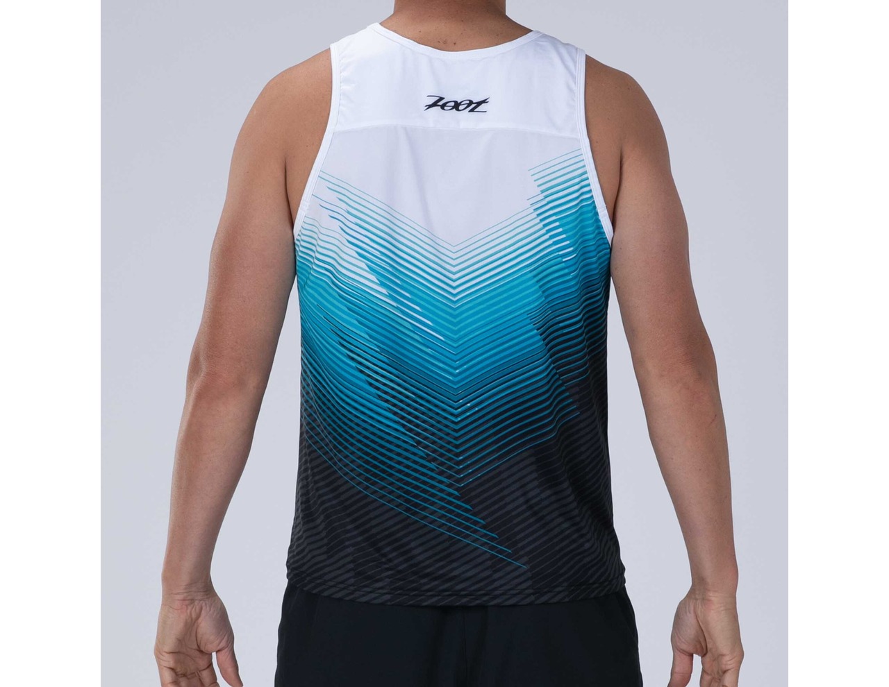 MEN RUN SINGLET (BLUE WAVE)　メンズ　タンクトップ　シングレット　アスリート専用　ZMR11076