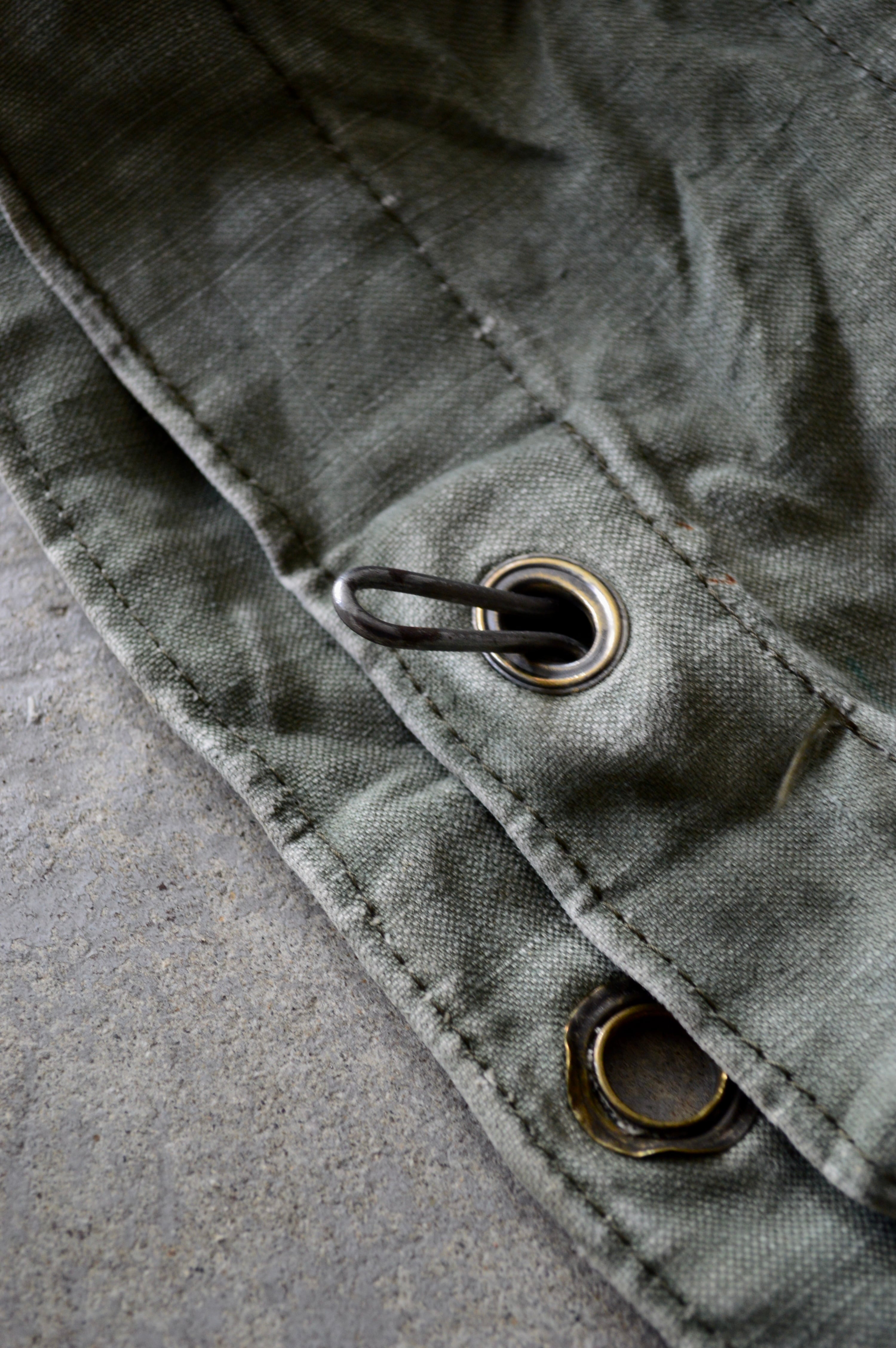 French Military 1950's Vintage Duffle Bag Hard Vintage Condition