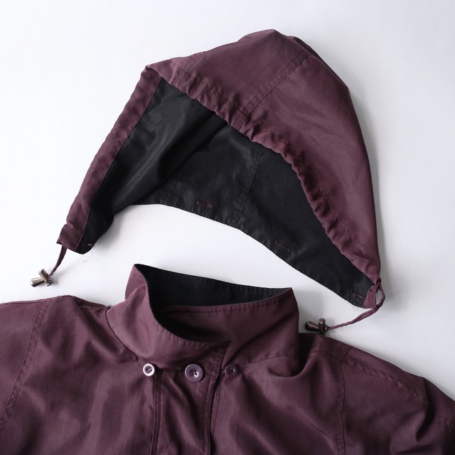 high-neck big jacket coat with liner and hoodie