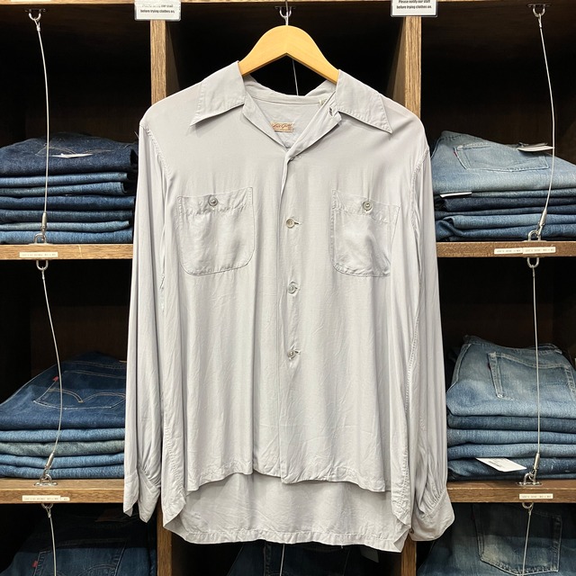 1950'S RICK GUILD GRAY RAYON SHIRT