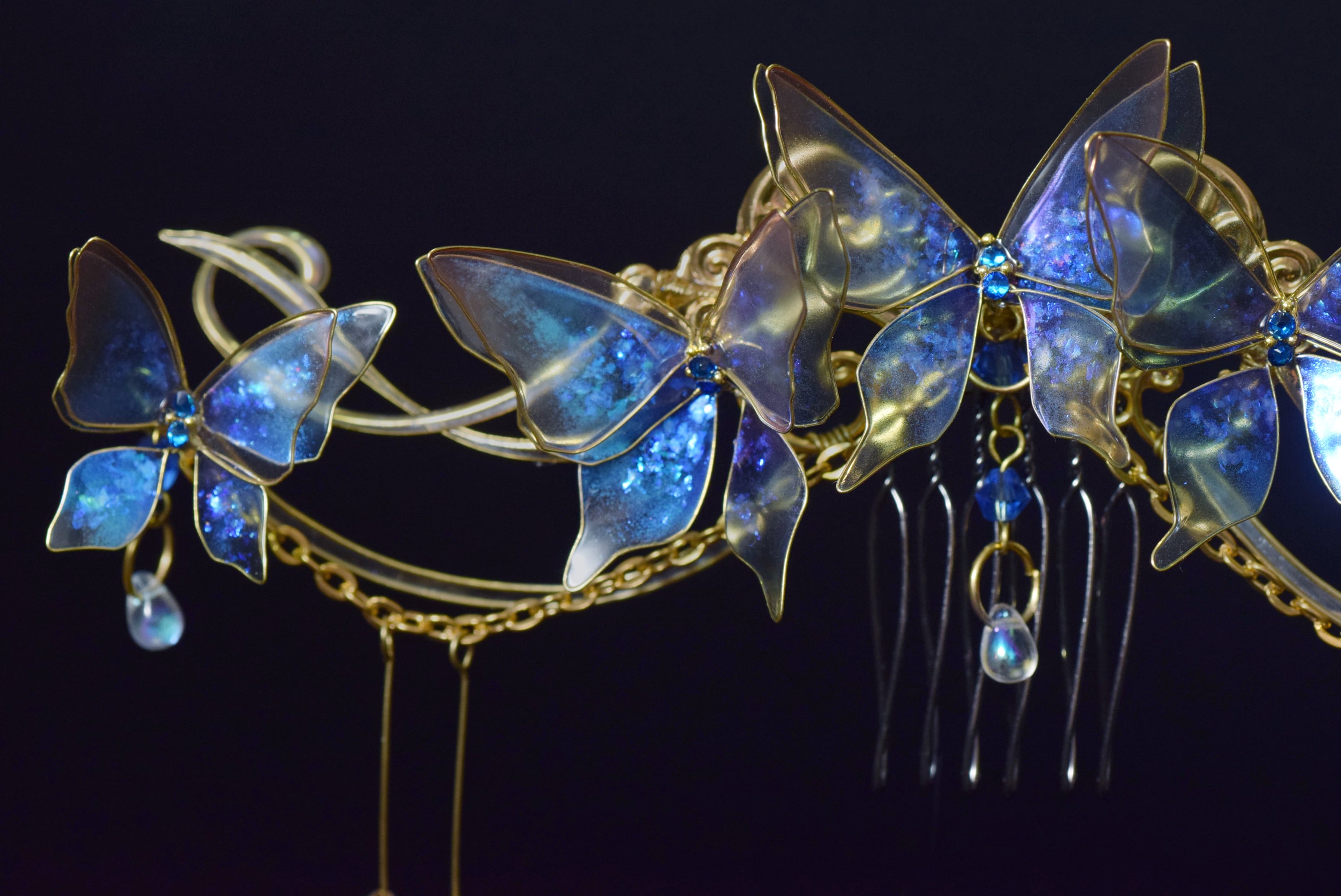 【2023催花雨】胡蝶の櫛飾り