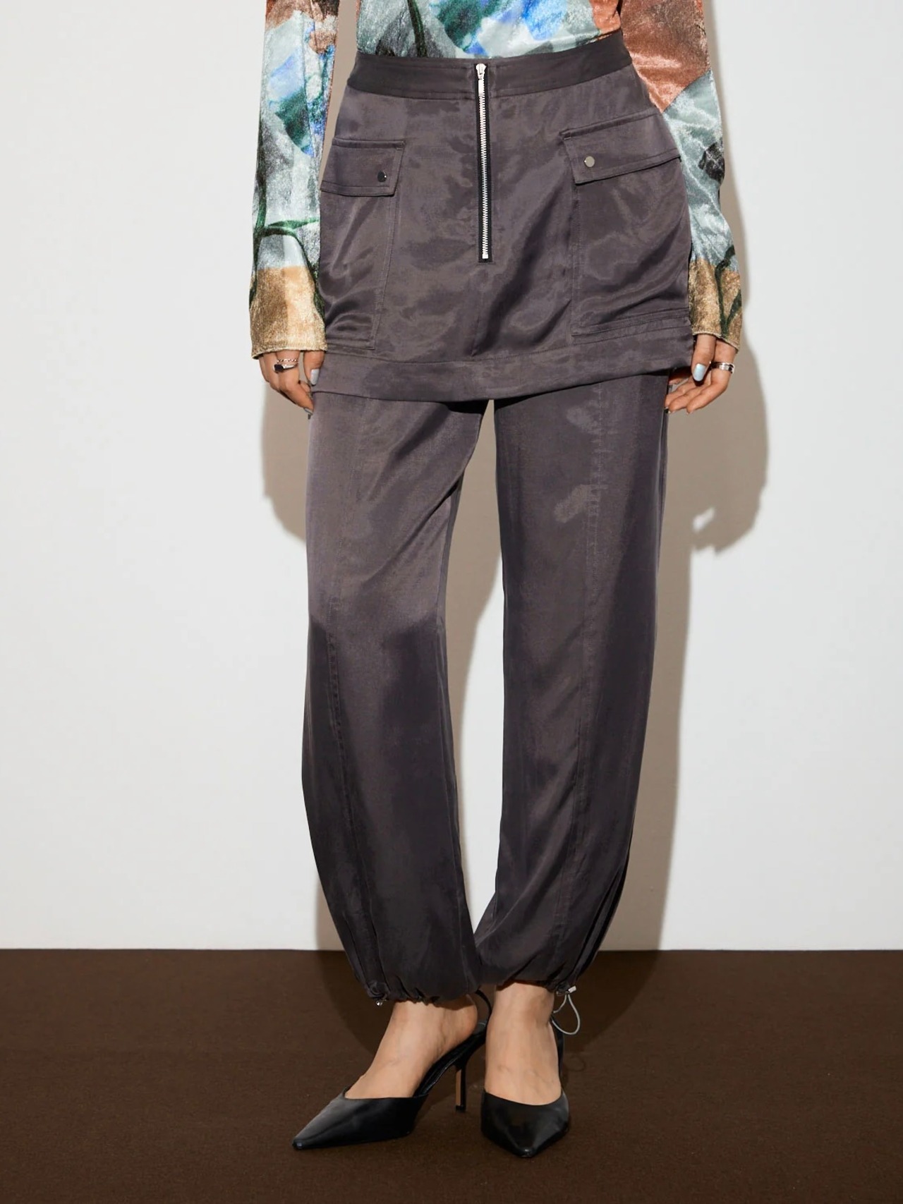 THINGS THAT MATTER　シングスザットマター  / FIBRIL SATIN PANTS WITH SKIRT - 1