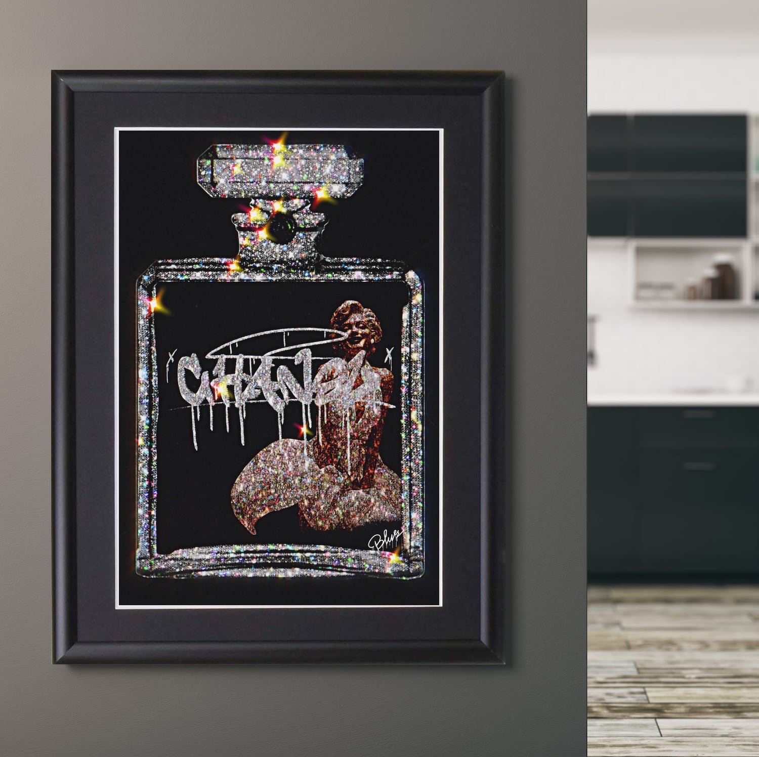 435mm×760mm サイズ額装済み【マリリン・モンロー ブランドオマージュ