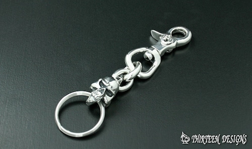 THIRTEENDESIGNS サーティーンデザインズ KY-3 MAD SKULL HANGING KEY CHAIN