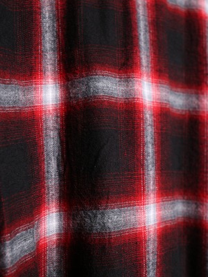 XXL over silhouette ombre check shirt