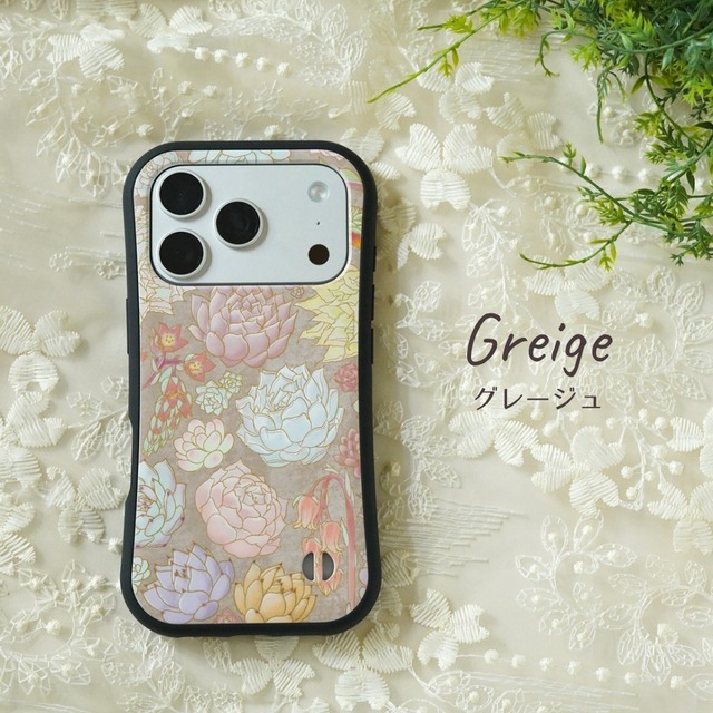 【グレージュ】iPhoneケース