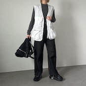 ナイロンフィッシングvest/ホワイト