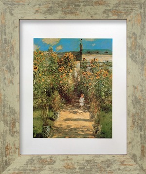 アートフレーム　名画　クロード・モネ Claude Monet The Monet's garden at Vetheuil　S(WH)