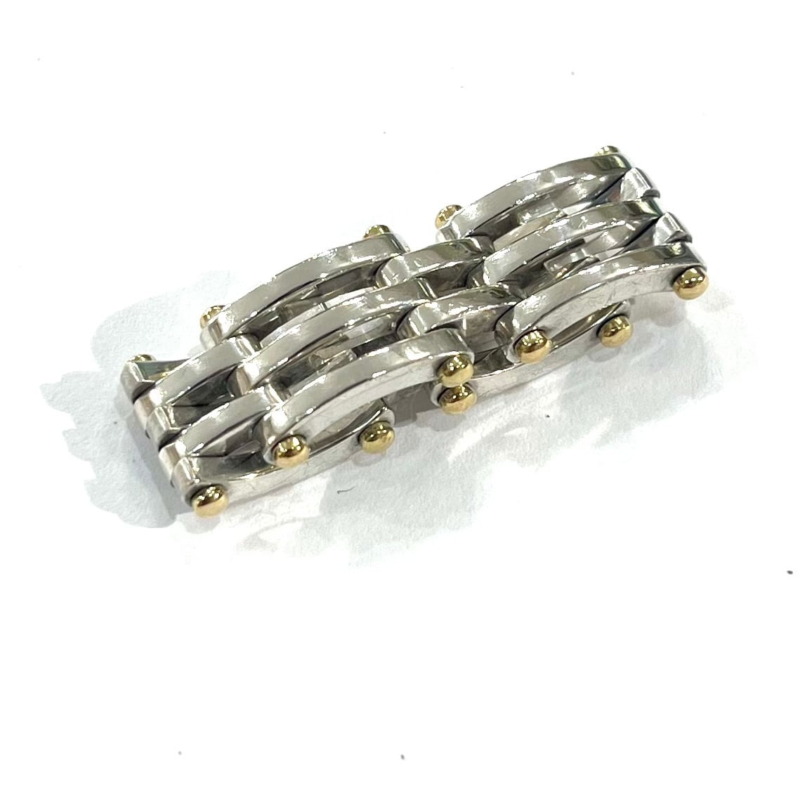 希少【TIFFANY&CO】【18号 】2645 ゲートリング／シルバー925×K18