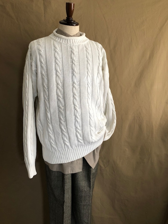 1990s【GAP】Cotton Bottleneck Knit S size made in United Kingdom