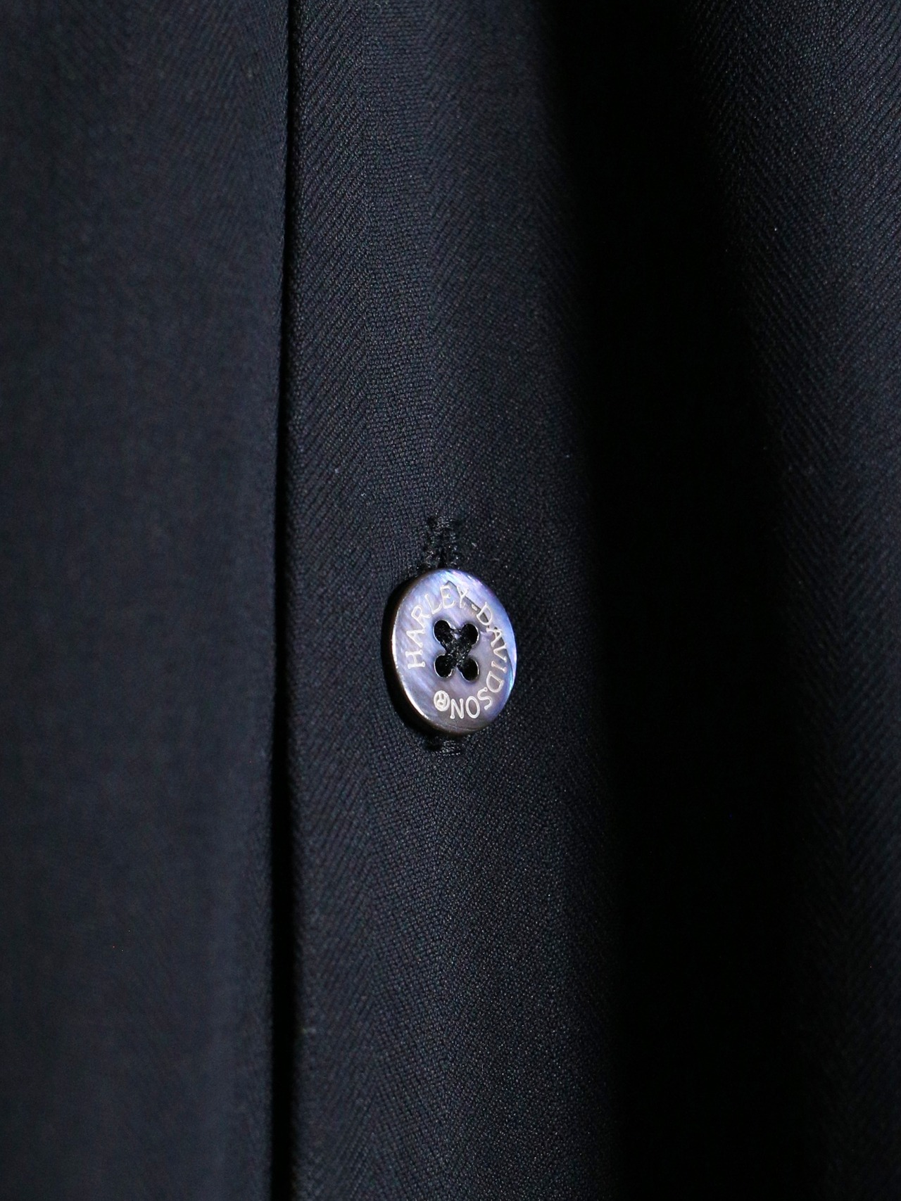 "Harley-Davidson" 刺繍 front and back design oversize silk shirt - 9