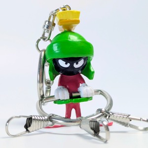 ☆VINTAGE 1996☆【 Looney Tunes ( ルーニーテューンズ ) 】 マービン・ザ・マーシャン PVCフィギュアキーホルダー リングクリップ 〚アメリカン雑貨 アメトイ〛