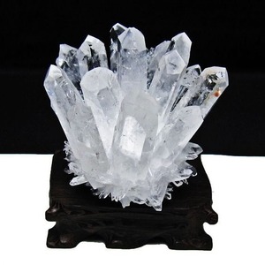 水晶 クラスター 水晶 原石 台座付属 一点物 182-8324