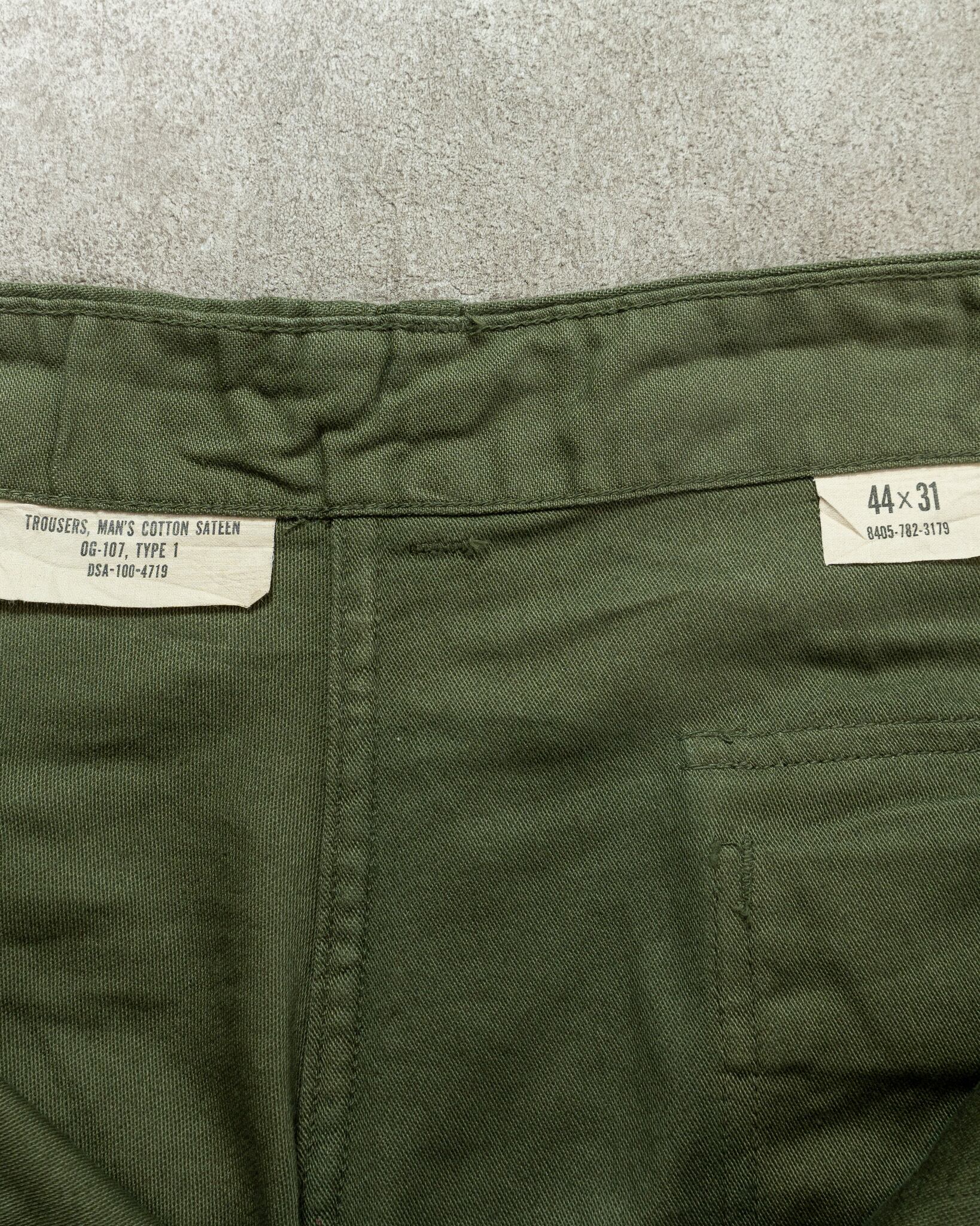 44×31】U.S.Army Utility Trousers OG-107 Used 実物 米軍 ベイカー
