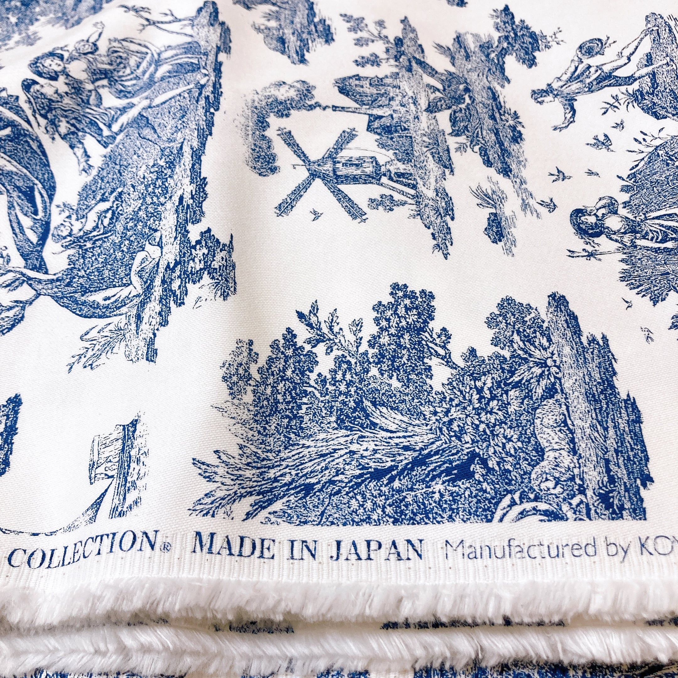 日本製ローラアシュレイ トワル・ド・ジュイ柄服飾用生地 約110cm×1 2 3 4mあり k25170