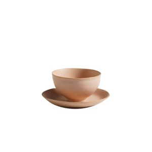窯変釉括り煎茶と菓子皿　朱華-はねず-