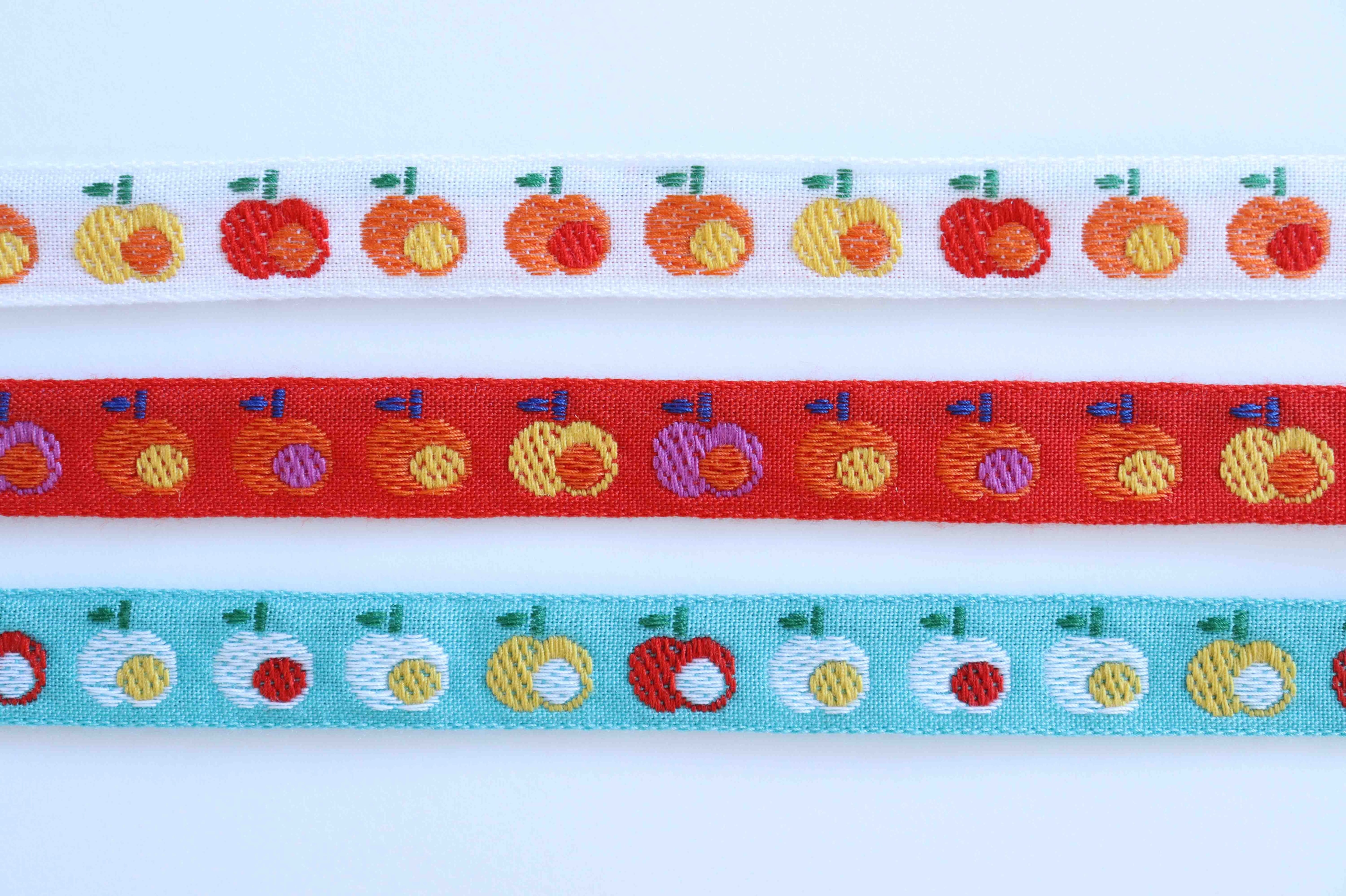 全3色 りんご 12mm幅 チロルリボン | レピヤンリボン