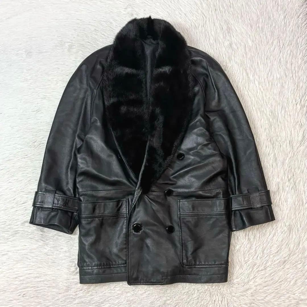 美品 50s 60s イタリア軍 イタリア警察 ポリスマン レザー カーコート