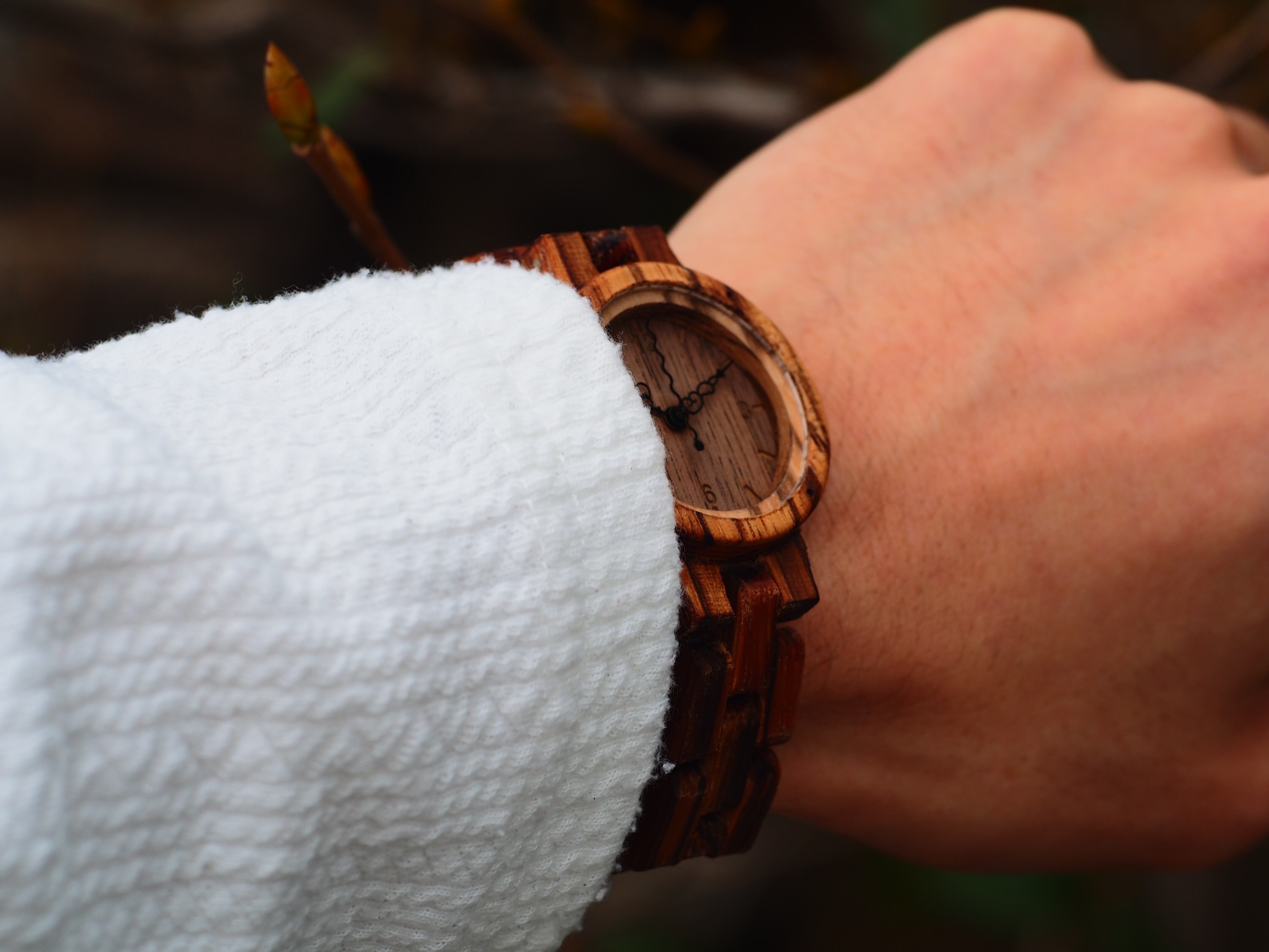 木製（ゼブラウッド）腕時計＊細身ベルト | ATELIER SAZANCAオンライン