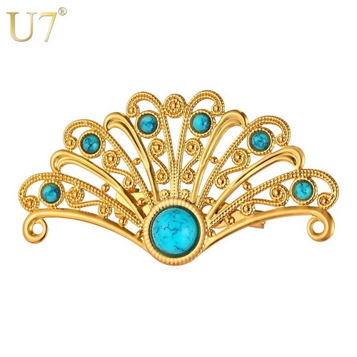 【送料無料】 レディース ブローチ ピン 扇型 ストーン 4 カラー ボヘミアン クリップ 80001862