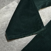 dark green corduroy wide pants