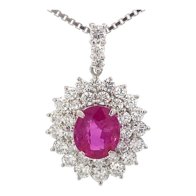 PT900 ﾙﾋﾞｰ 2.517ct ﾍﾟﾝﾀﾞﾝﾄﾈｯｸﾚｽ