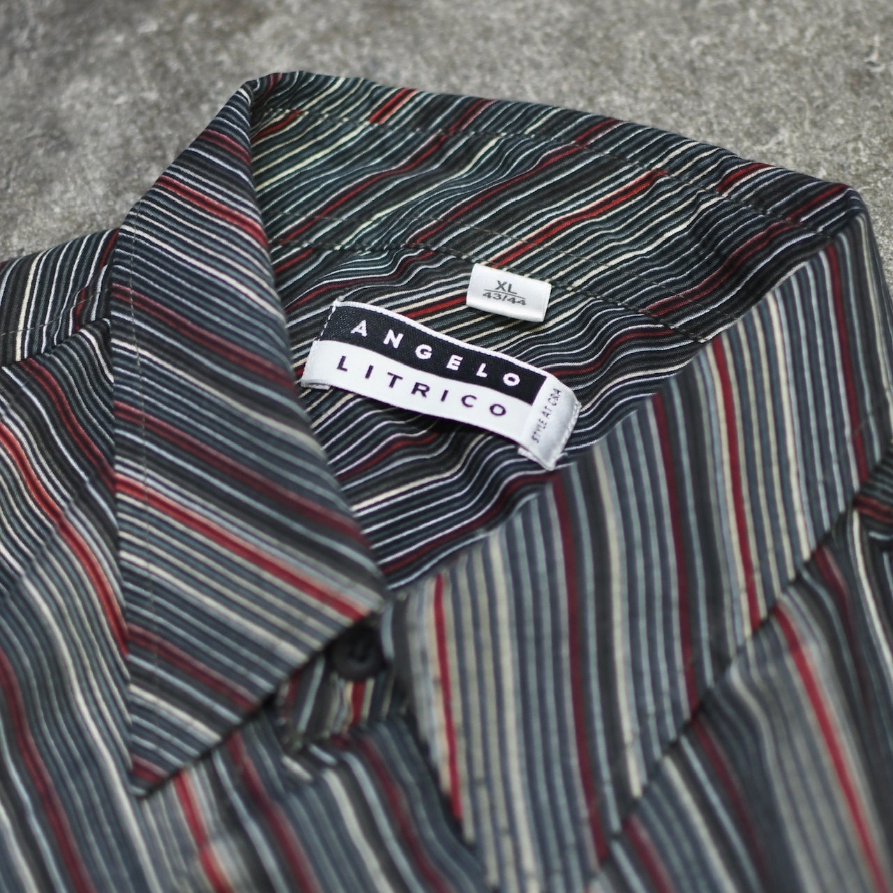 smooth cloth multi diagonal stripe shirt