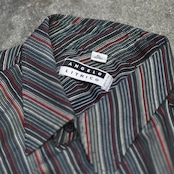 smooth cloth multi diagonal stripe shirt