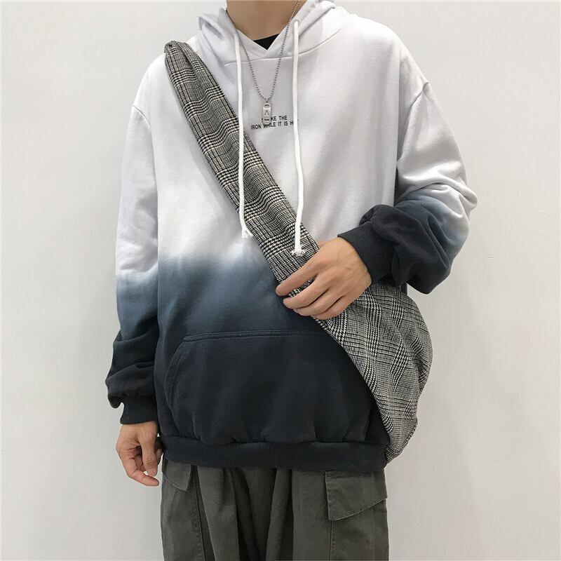 Yidaoヴィンテージ秋新しいeseグラデーションカラーフード付きプルオーバーセータータイドブランドレトロルーズカジュアルジャケットメンズ-アリババ オータム 秋物 ビンテージ hip6-161127148103873