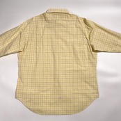 90s Polo by Ralph Lauren ポロ ラルフローレン PHILIP タッタソール 長袖 ワイシャツ ドレスシャツ 16 1/2-33 /イエロー系 メンズ ビンテージ