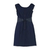 リネン混 REBECCA TAYLOR レベッカテイラー ノースリーブ ワンピース 0/ネイビー レディース