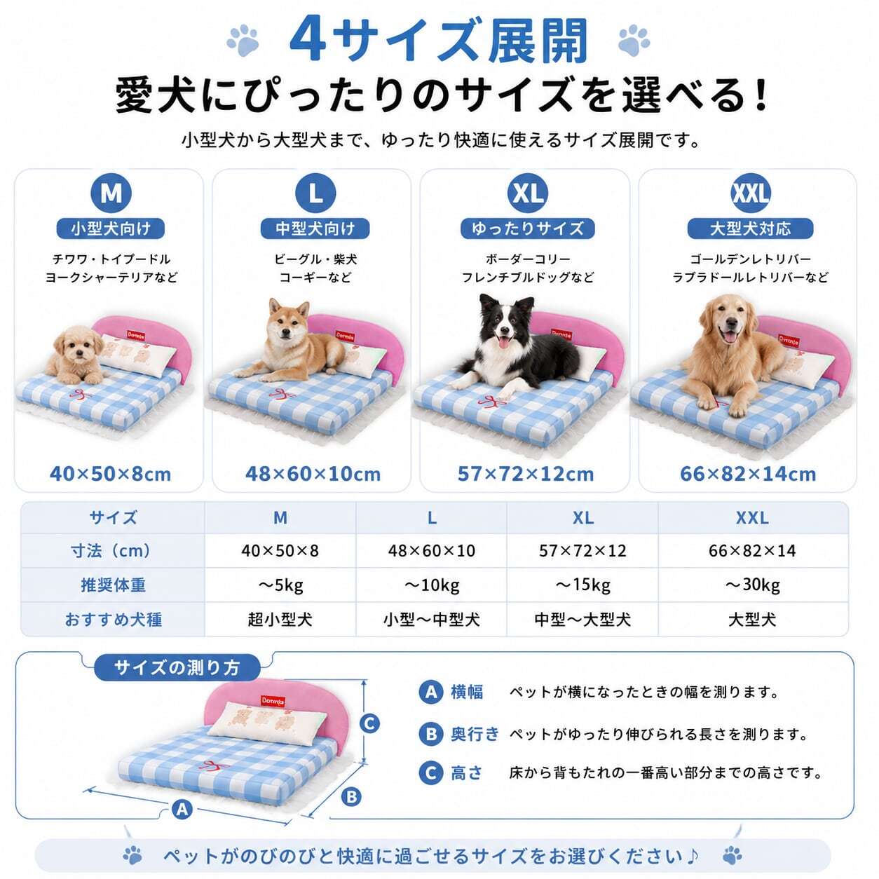 125. HANA 犬用ベッド ペットベッド 四季対応 防水 洗える ドッグ