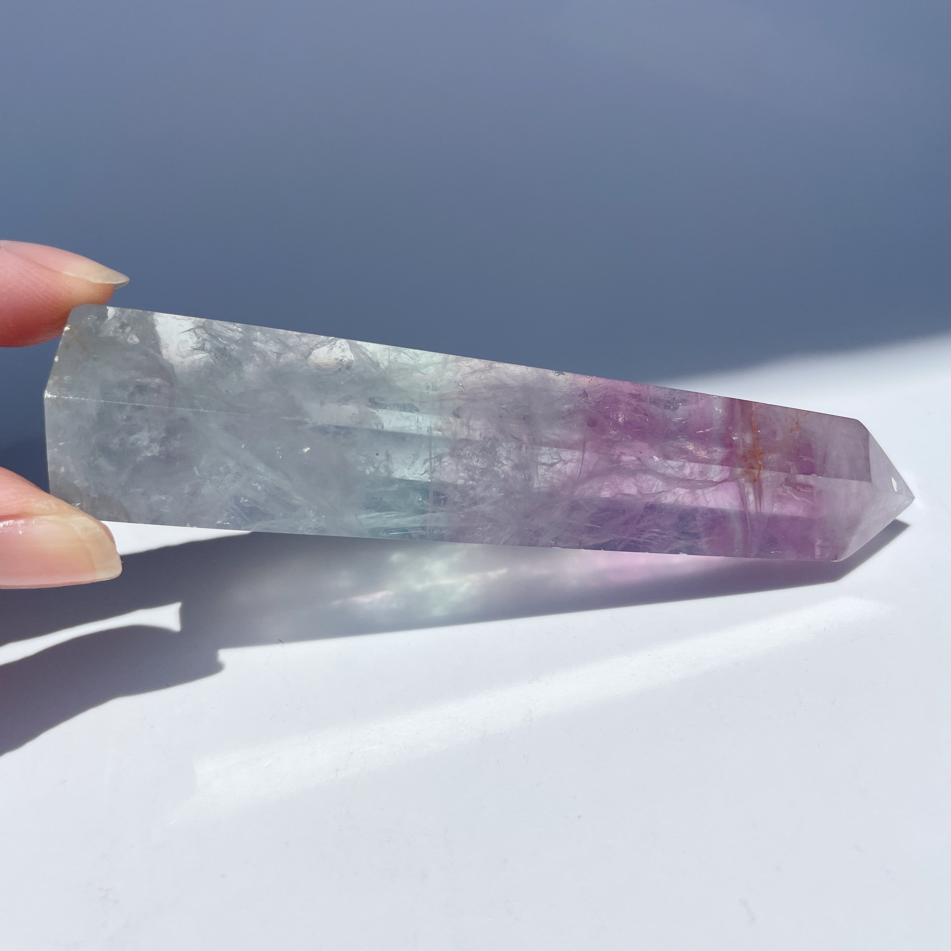バイカラーフローライト タワー型93◇Fluorite◇天然石・鉱物