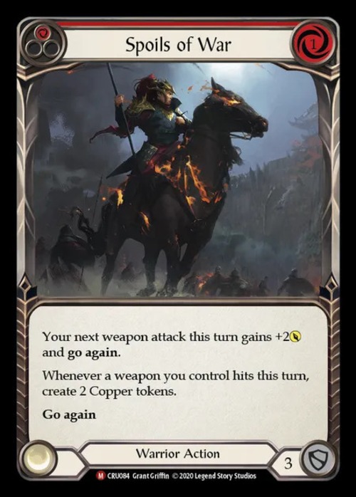 CRU084【EN】【Warrior】Spoils of War 初版 画像