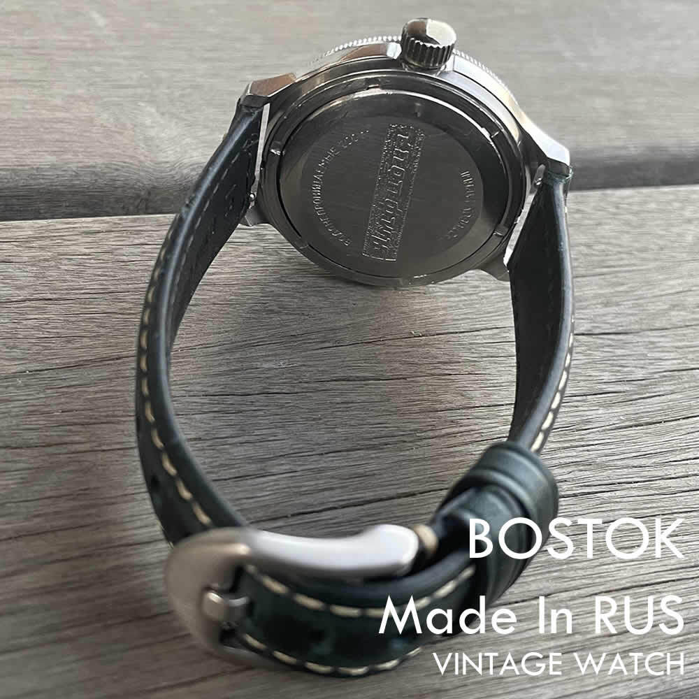 アンティーク WOSTOK 旧ソ連製 USSR ローマ数字 デイト 手巻き腕時計-