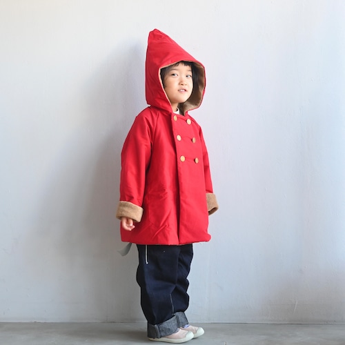 《eLfinFolk 2022AW》elf coat / red / 110-130cm