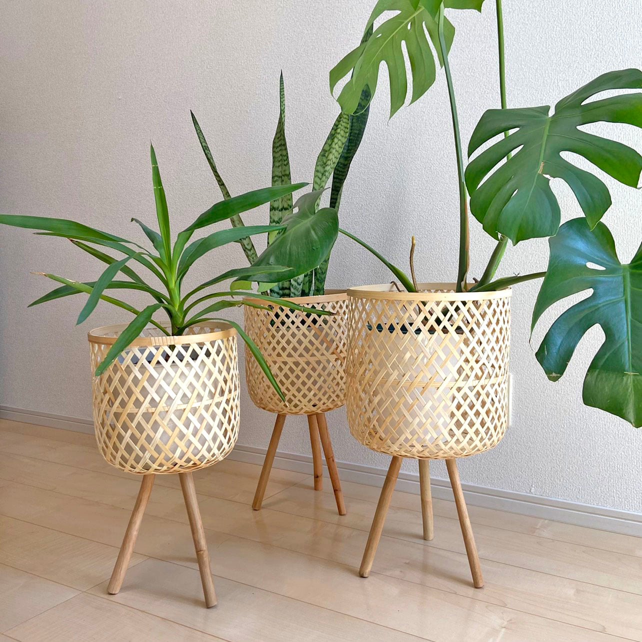 竹 プランターバスケット 6号鉢用（BBA-719S） | Naturalsoul