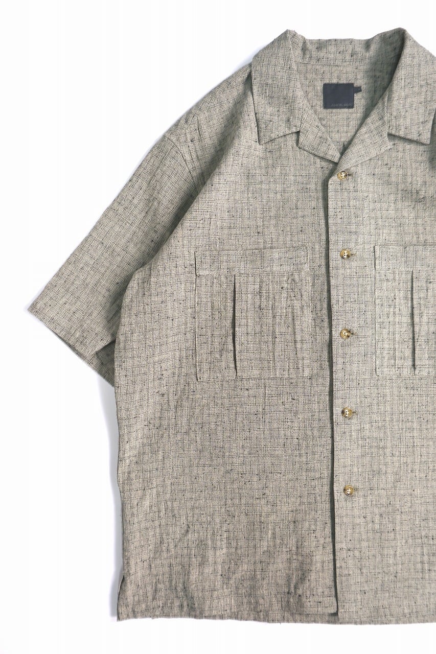 Nepped Check Open Collar Shirt