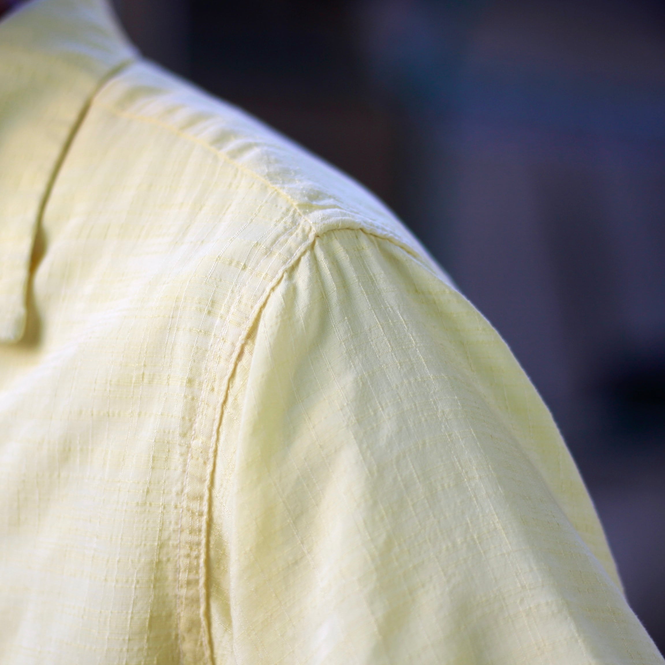 . 's Van Heusen yellow shirt イエロー 絣 半袖 ボックス