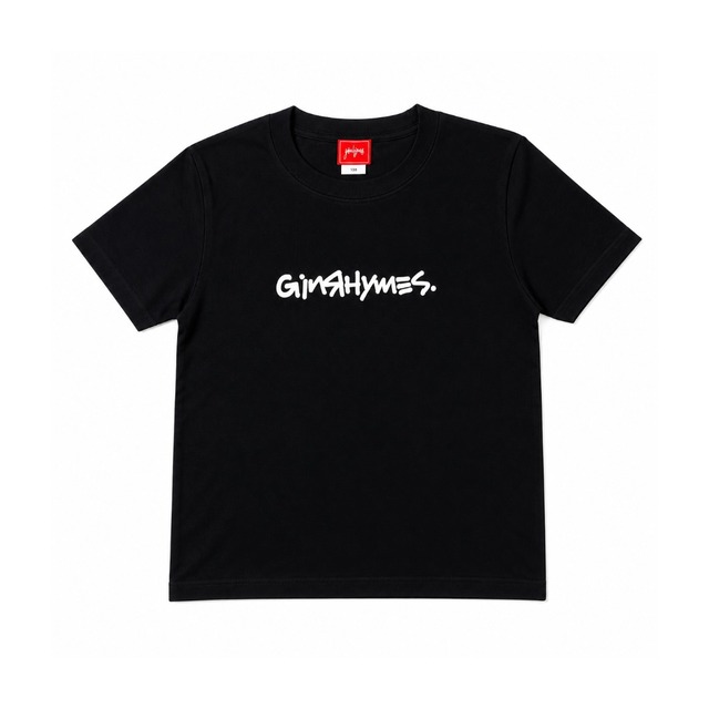 GINRHYMES/KIDS/"ORIGINAL LOGO PRINT"T-SHIRTS/BLACK