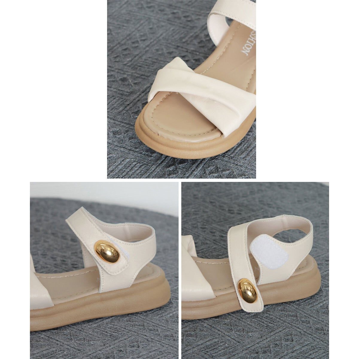 厚底 フラットサンダル レディース 春夏 韓国 軽量 きれいめ 大人 歩きやすい 疲れにくい シンプル ビーチサンダル マジックテープ ビーチ プール 大人可愛い 大人女子