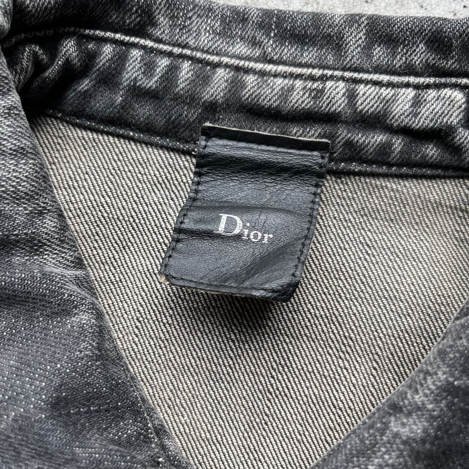 03'SS Dior Homme ディオールオム ブラックデニム 長袖シャツ メンズL