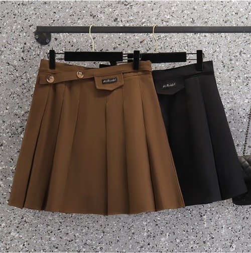 【大きいサイズL-4XL】ファッション/人気ミニスカート♪ブラック/カーキ2色展開◆schmnh-107497