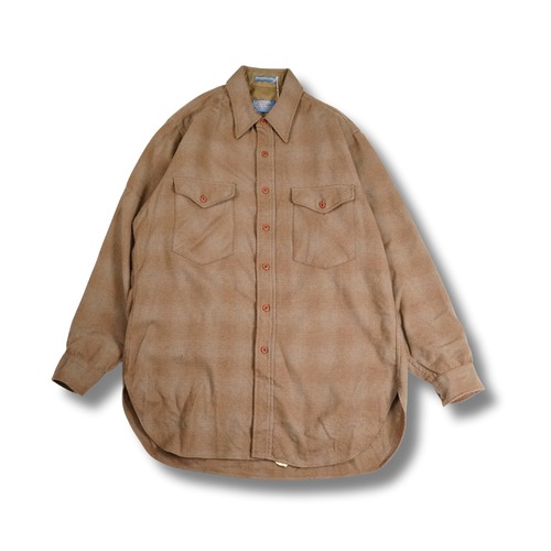 70s PENDLETON ペンドルトン（Outdoorsman）ウールシャツ（表記L・実寸L相当）｜NA499