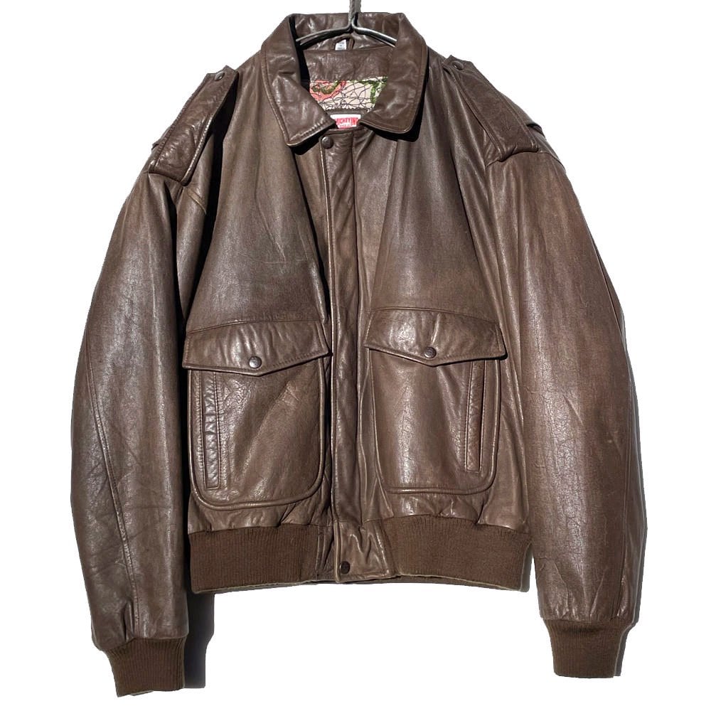 ジャケット・アウター 90s Disney mickey G-1 leather jacket Old Mickey [Mickey,INC] Disney Official G-1 Leather Jacket