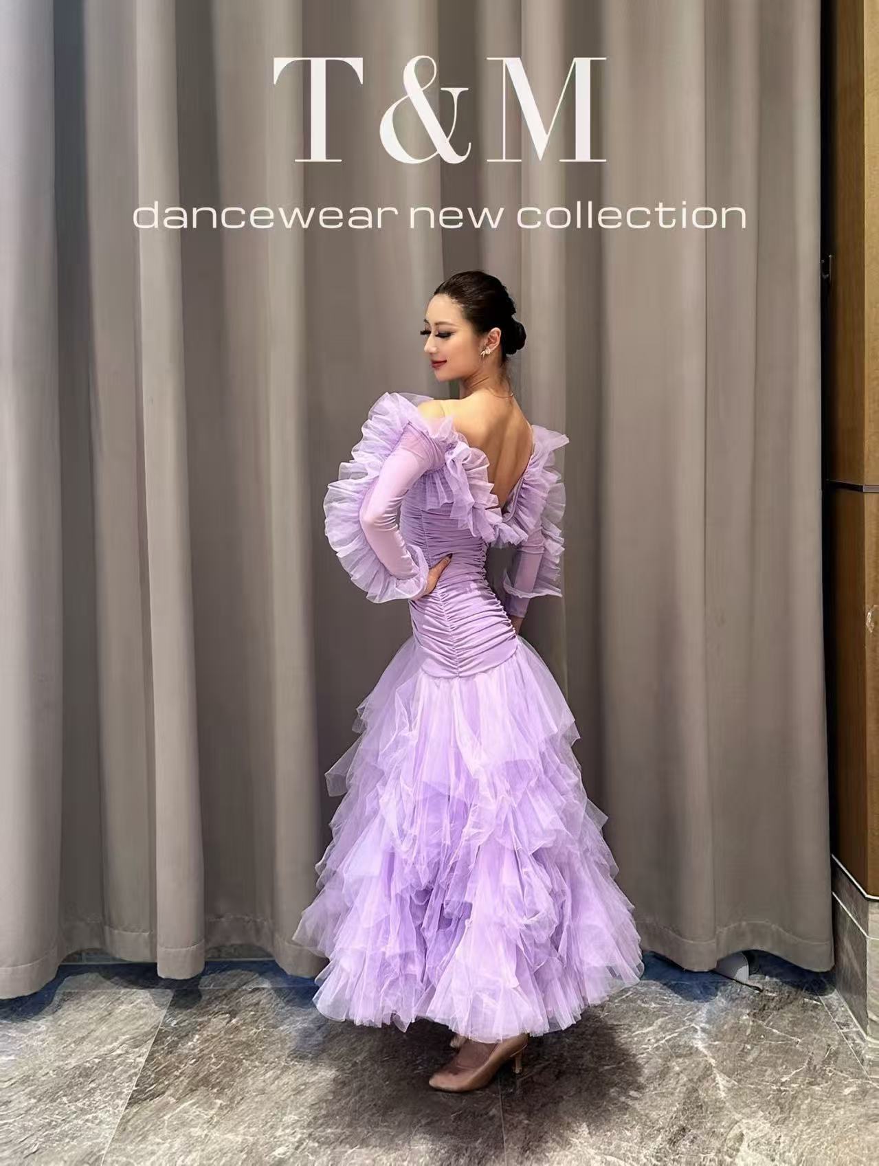 T＆M紫ワンピース | 社交ダンスウェアSTUNNINGDANCEWEAR