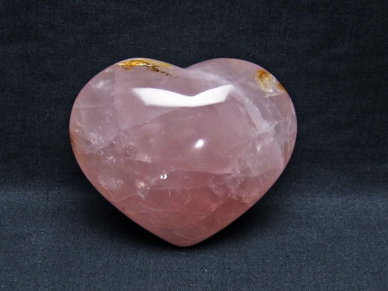 一点物】ローズクォーツ ハート インテリア 置物✩.*˚