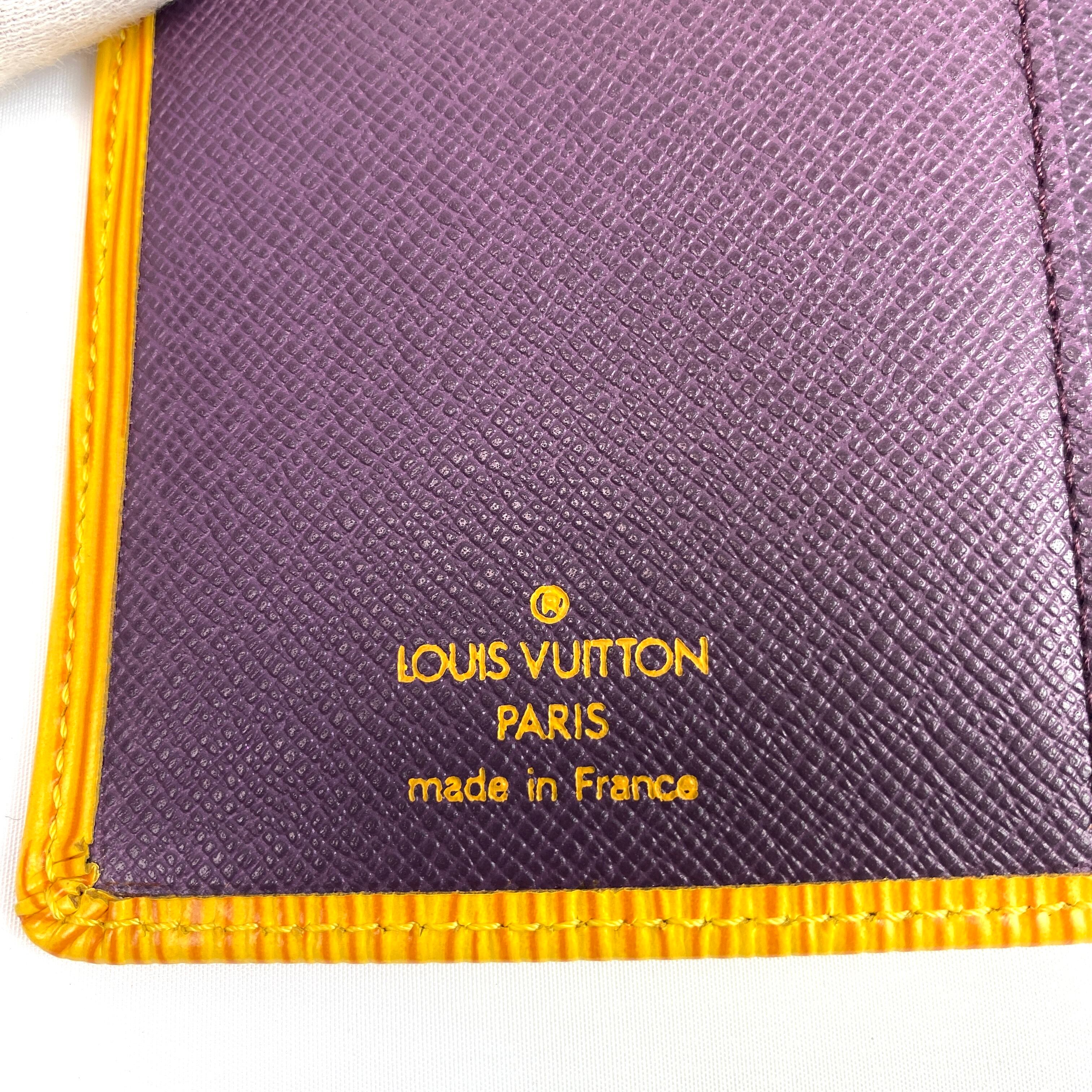 LOUIS VUITTON エピ　長財布　イエロー×パープル