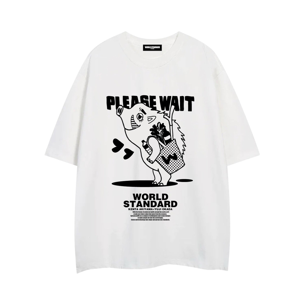 WORLD STANDARD×アキナ秋山コラボクルーネックプリントTシャツ/WSHT-115